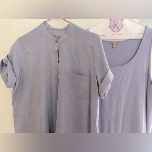 J.Jill Light Purple Blouse and Tank Top Set